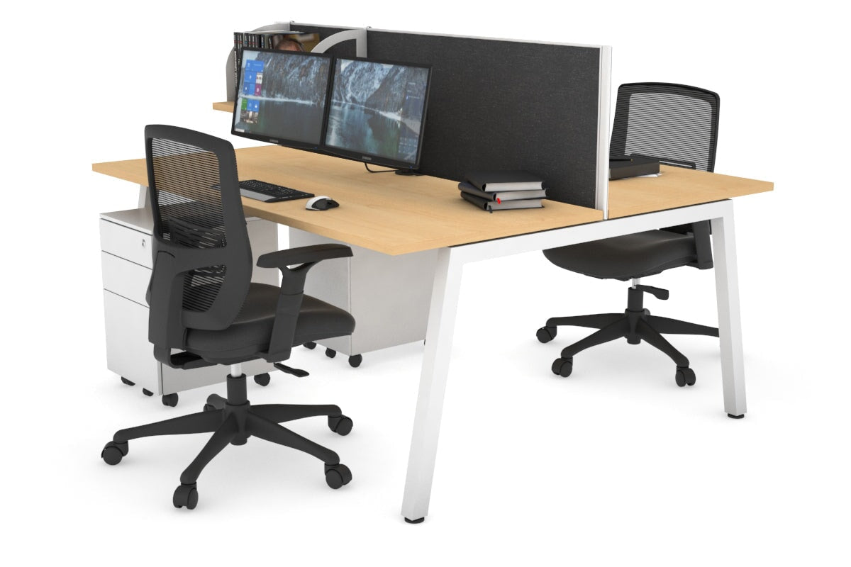 2-Person Office Workstation Desk - 1800L x 700W Dimensions - Perfect for Shared Workspaces & Collaborative Office Environments