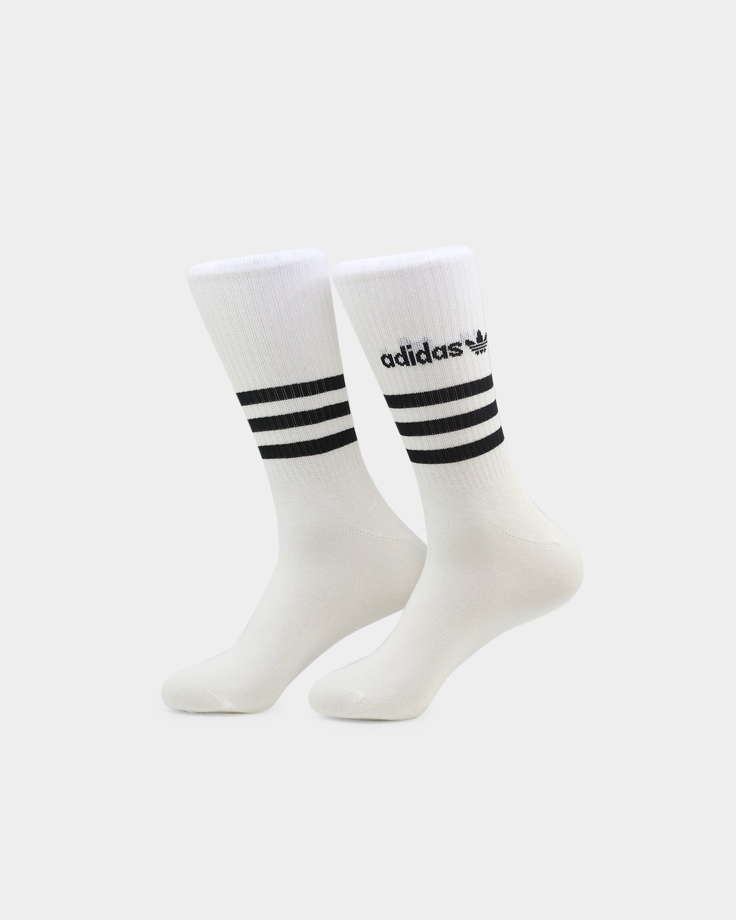 Adidas Graphic Crew Socks 3-Pack - White Athletic Socks for Men & Women - Comfortable Casual & Sports Socks for Running, Gym, and Everyday Wear