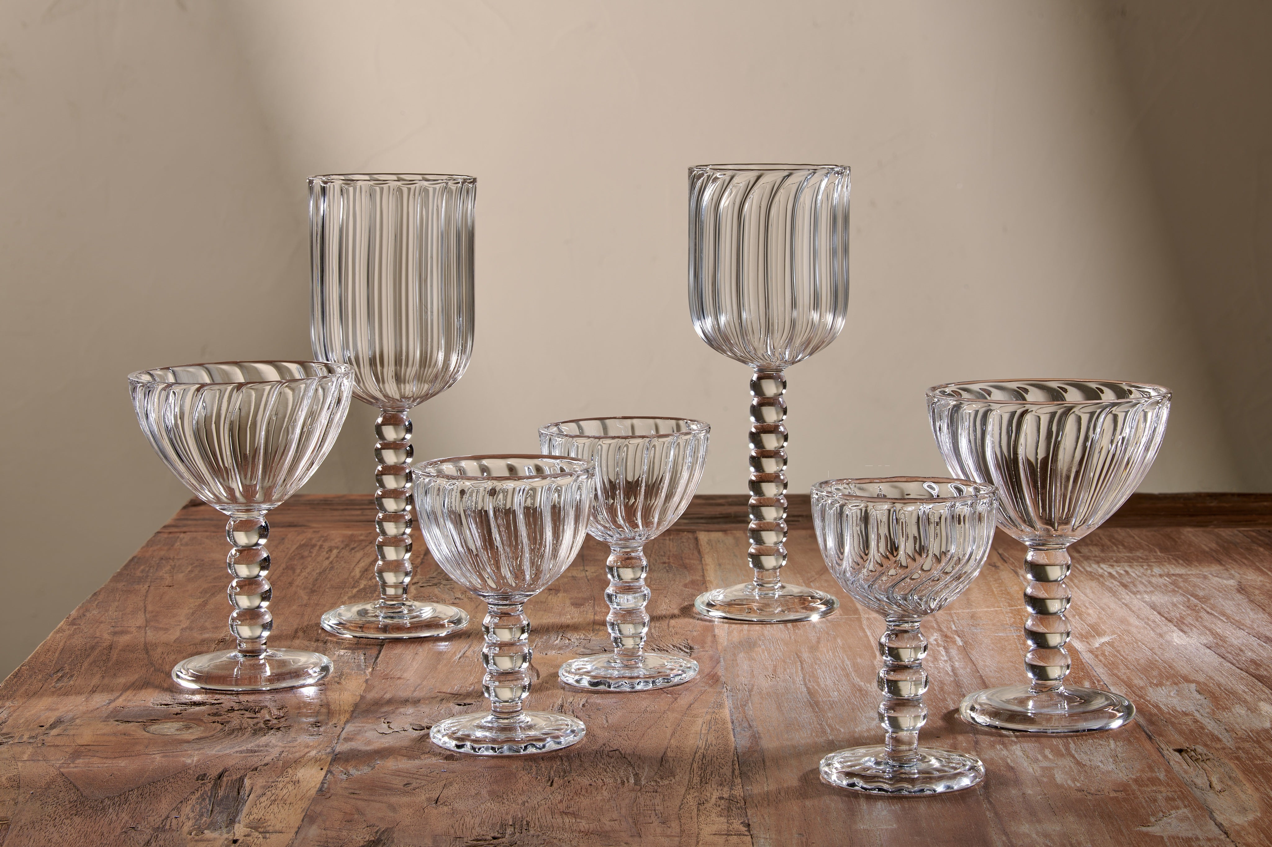 Elegant Beaded Stem Wine Glass Set - Handcrafted Crystal Champagne Flutes for Wedding, Party & Home Decor - Perfect for Celebrations, Gifts & Special Occasions