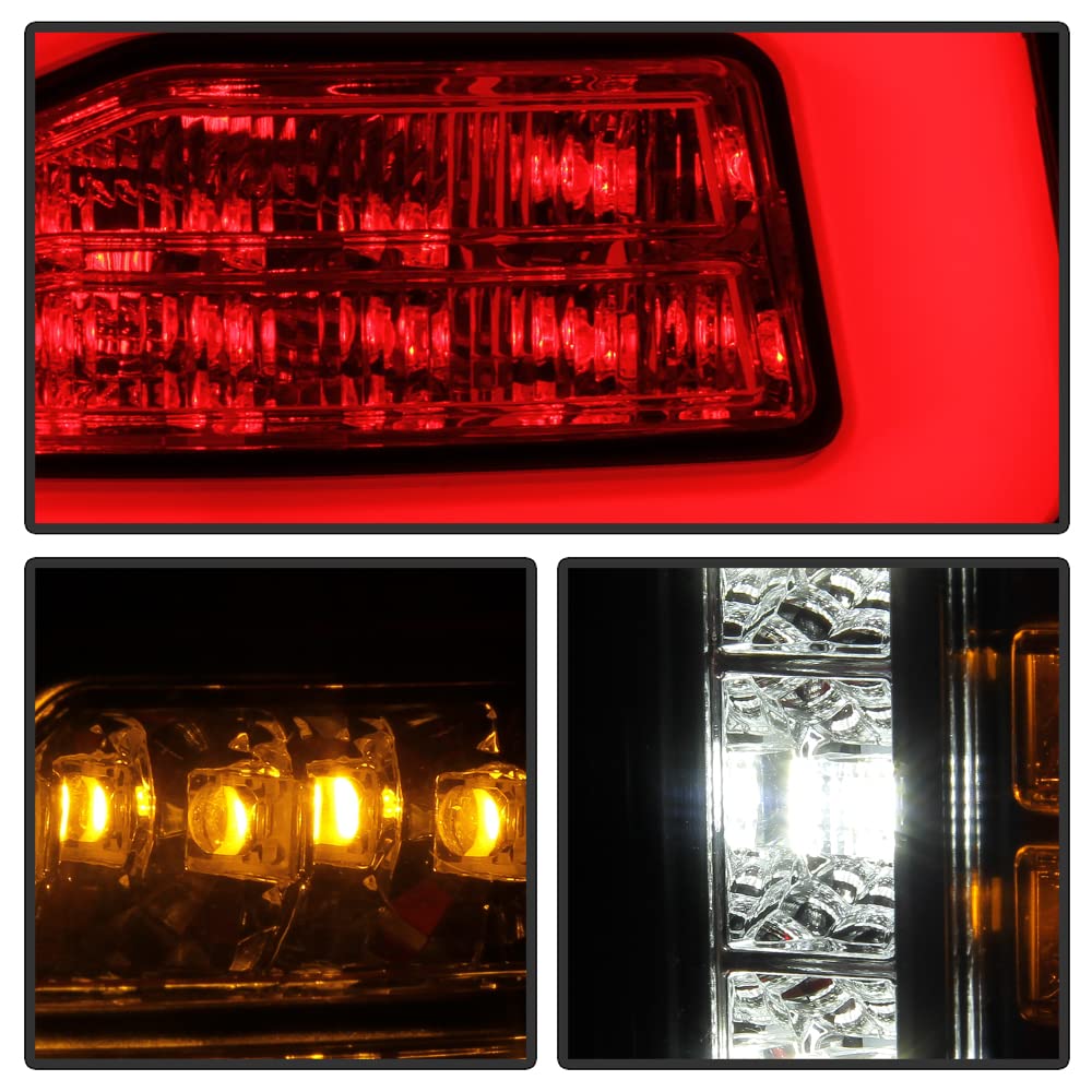 ACANII LED Tail Lights for 2019-2022 Ram 1500 - Chrome Sequential Turn Signal Lamps (Pair) - Upgrade Your Truck's Style & Safety for Night Driving and Enhanced Visibility