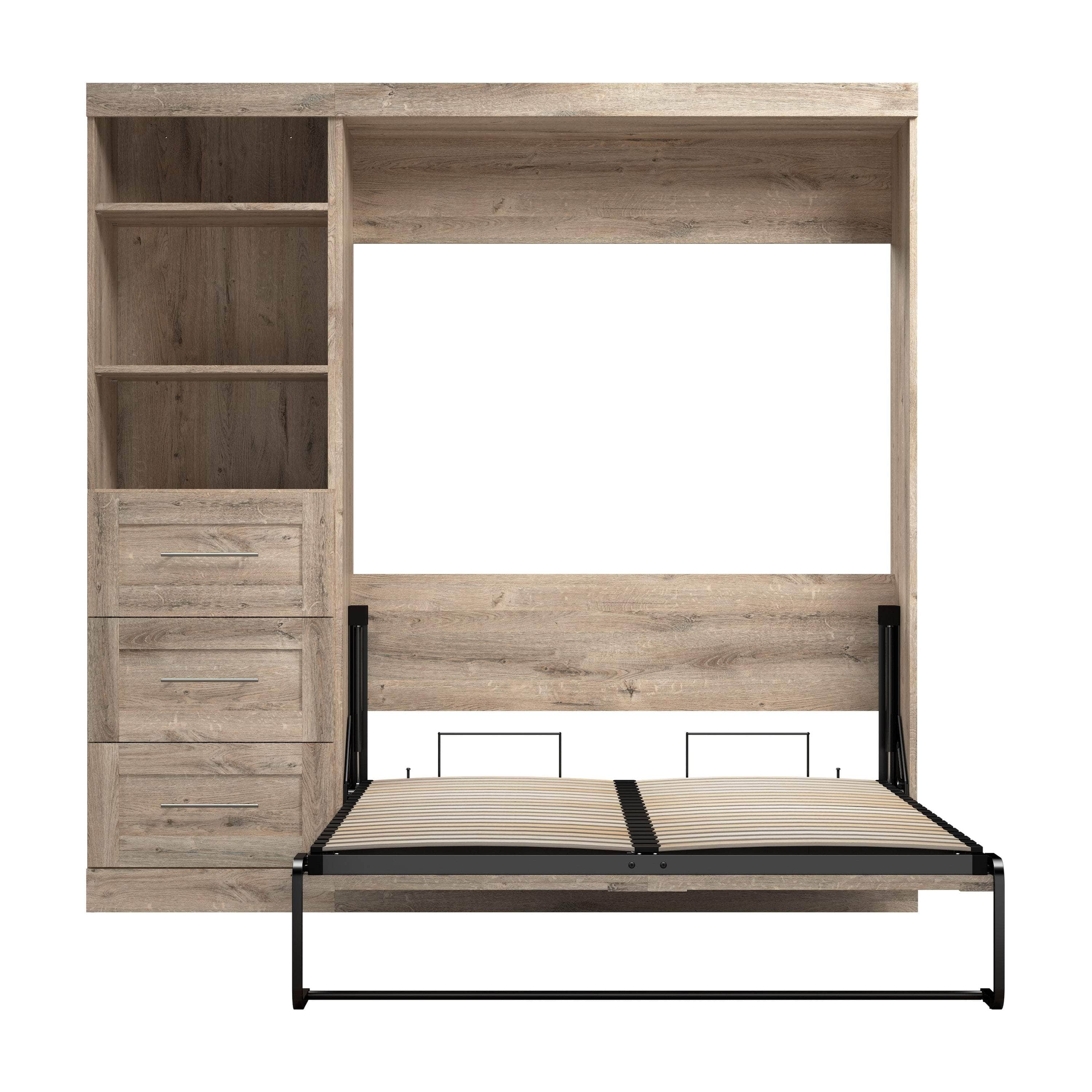 Pur Full Murphy Wall Bed with Storage Drawers - 84