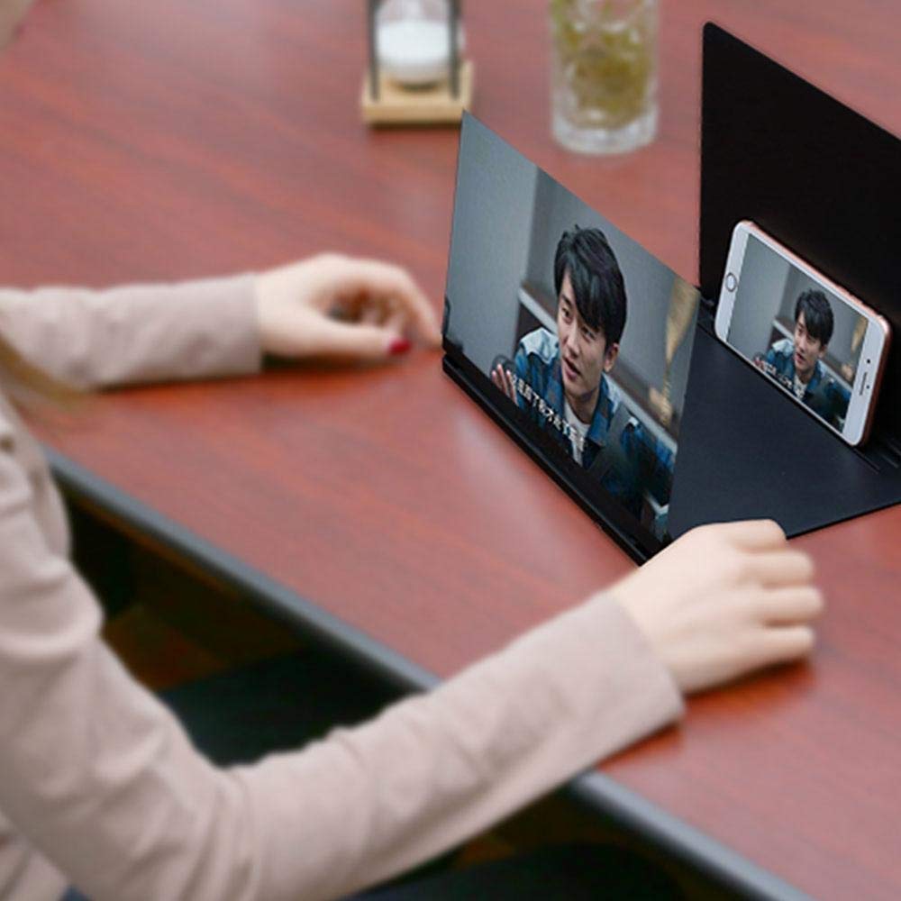 3D HD Phone Screen Magnifier & Projector - Universal Smartphone Stand for Movie Watching, Video Enlargement & Hands-Free Viewing | Compatible with All iPhones & Android Devices | Perfect for Home Theater, Bedroom Entertainment & Office Presentations