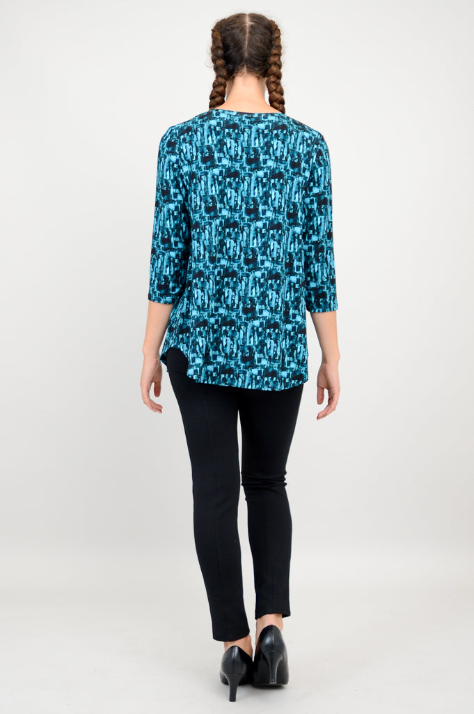 Jackie 3/4 Sleeve Women's Tops - Soft Bamboo Fabric, Breathable & Comfortable, Brickstone Color - Perfect for Yoga, Workout & Casual Wear