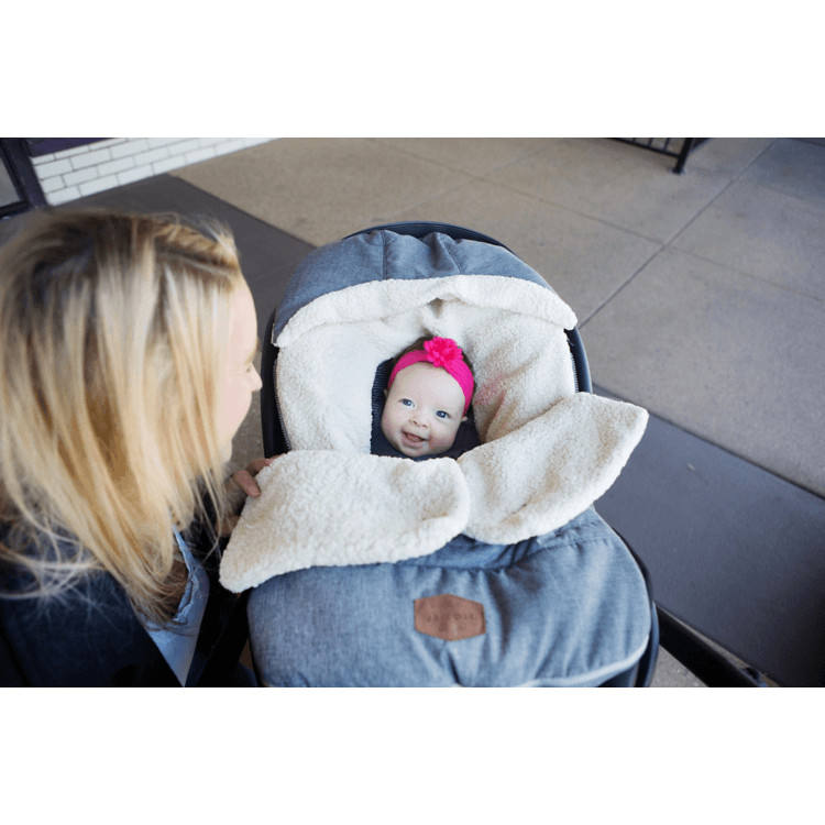 JJ Cole Urban Bundle Me Infant Car Seat Cover - Soft & Warm Winter Car Seat Liner for Babies - Perfect for Strollers, Car Seats, and Outdoor Adventures