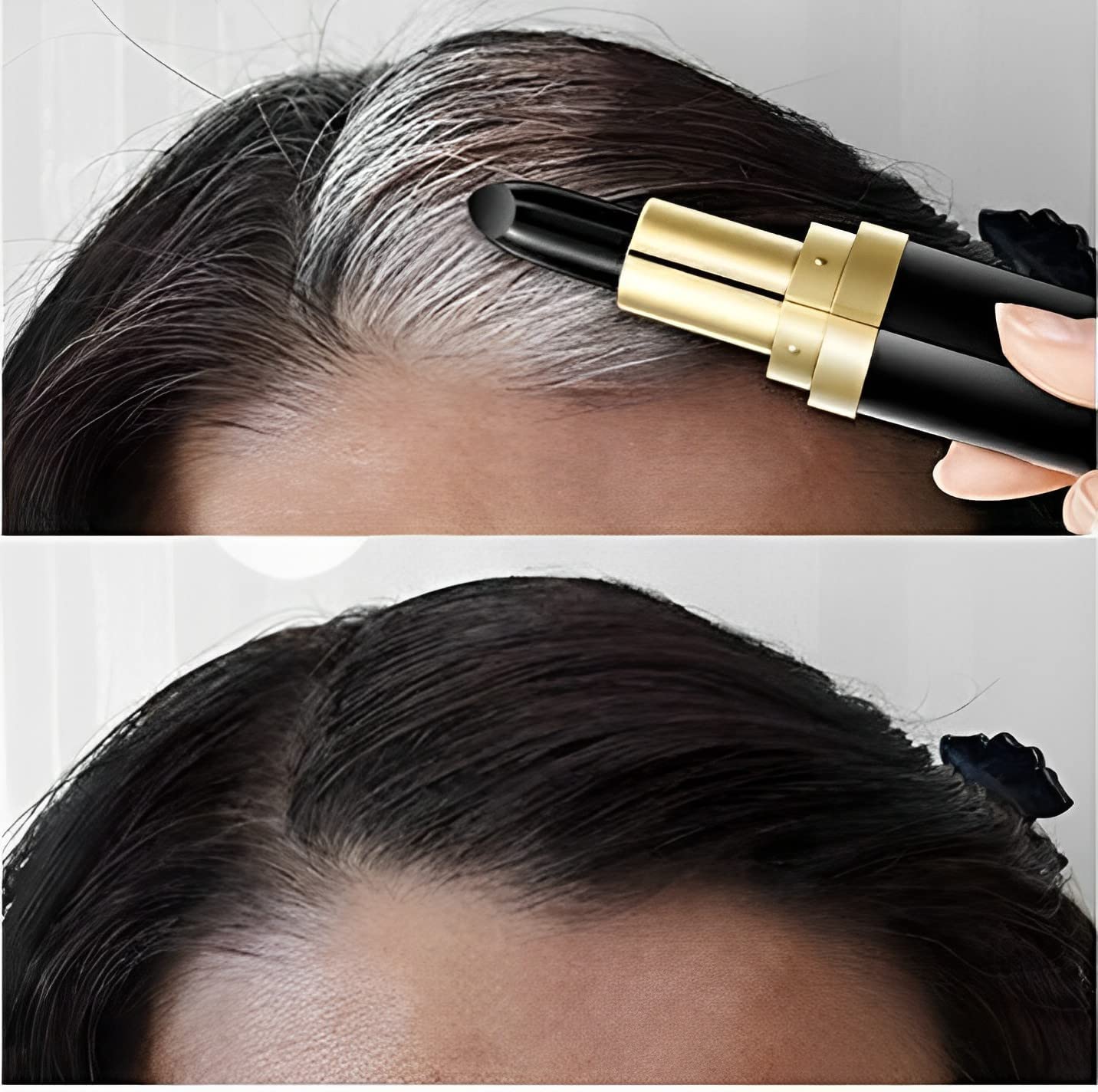 TWIREY Instant Hair Dye Gray Root Coverage - Temporary Hair Color Modify Cream Stick for Quick Gray Hair Cover Up (10g, Black) | Perfect for Touch-Ups Between Salon Visits & Special Occasions