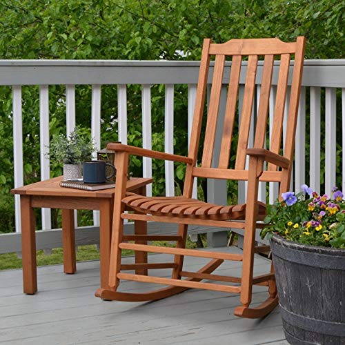 **Solid Robinia Wood Outdoor Side Table - Natural Finish - Rustic Americana Style - Perfect for Patio, Garden & Deck Decor**
