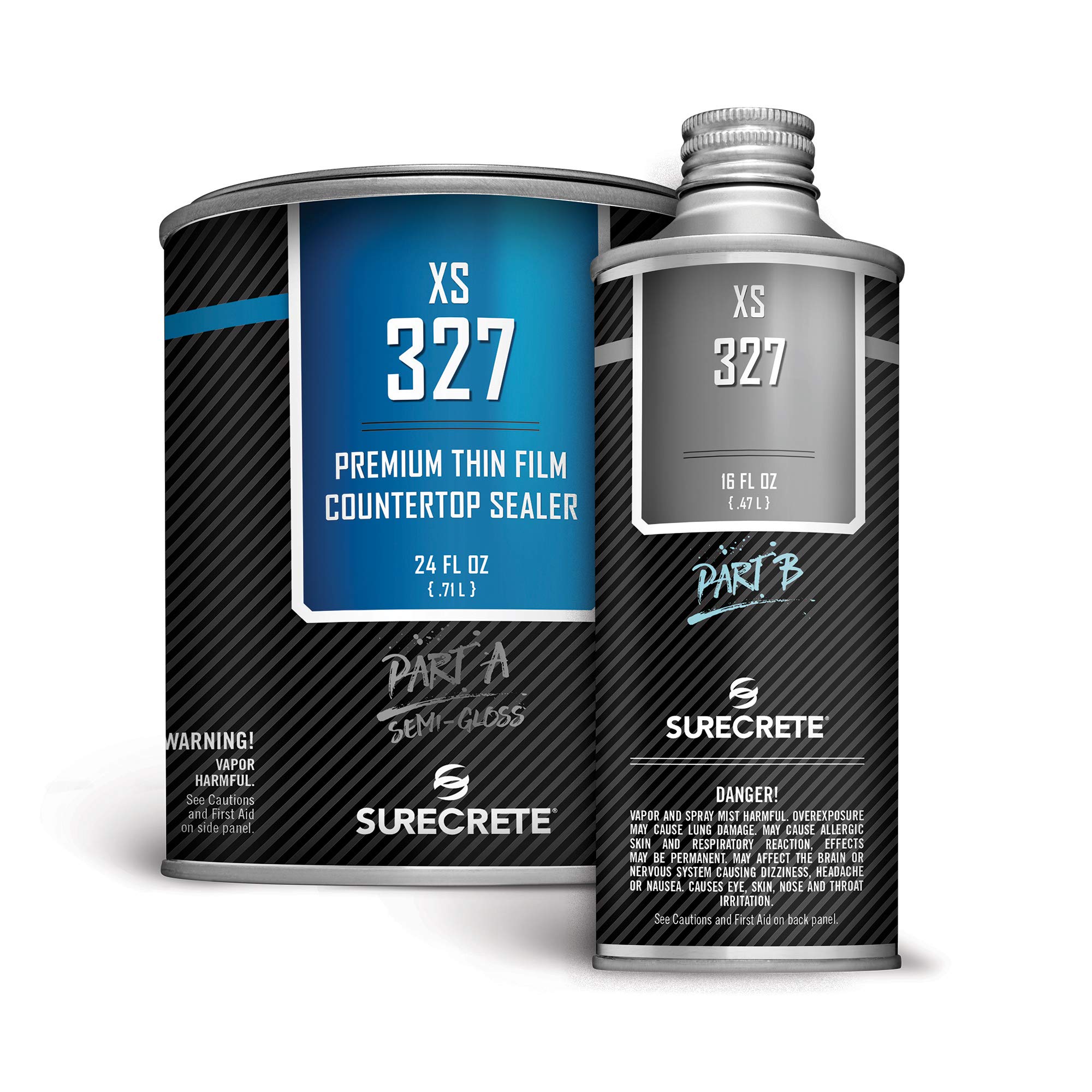 Premium Concrete Countertop Sealer - Semi-Gloss, Food Safe, Water-Based (1 Quart Kit Covers 100 ft²) XS-327 - Ideal for Kitchen Countertops, Bar Tops & Outdoor Concrete Surfaces