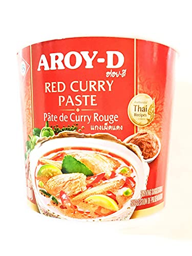 Z. Emma Aroy-D Authentic Thai Red Curry Paste 14 Oz - Premium Spicy Red Curry Sauce for Thai Curries, Stir Fries, Soups & Marinades - Gluten-Free, Vegan-Friendly - Perfect for Home Cooking & Asian Cuisine