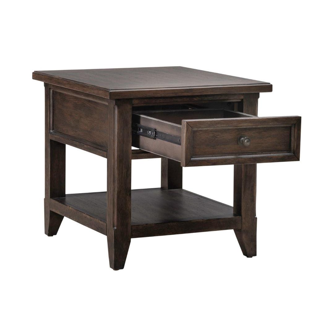 Stylish Wooden End Table for Living Room - Modern Nightstand with Storage Shelf - Perfect for Bedroom, Office, or Lounge Decor