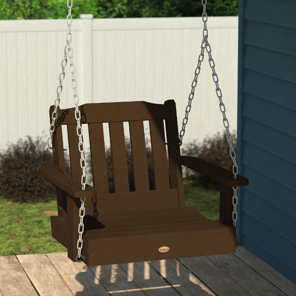Lehigh Single Seat Swing - Outdoor Porch Swing for Patio, Garden, Backyard - Comfortable Hanging Chair with Durable Steel Frame - Perfect for Relaxing, Lounging & Enjoying Nature
