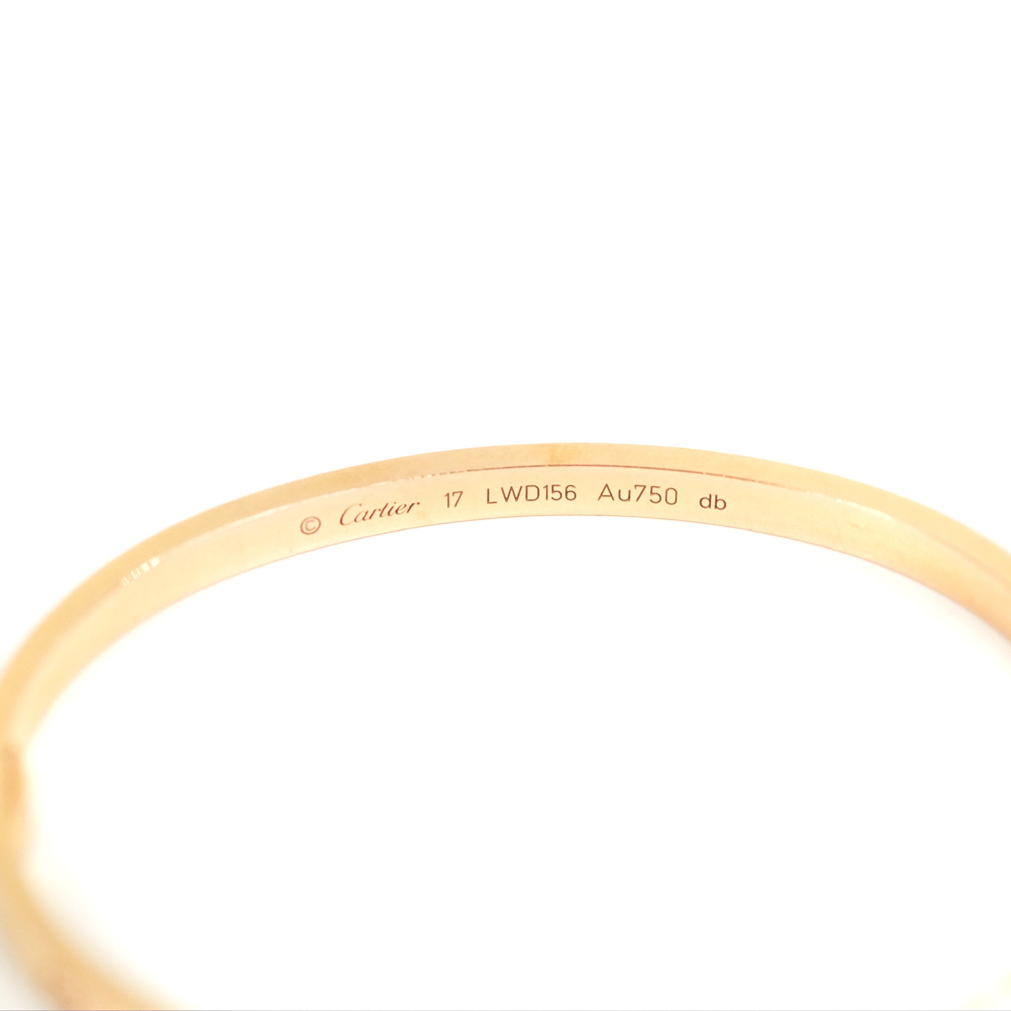 Cartier Small Love Bracelet 18K Rose Gold Size 17 - Luxury Jewelry Gift for Women, Anniversary & Valentine's Day