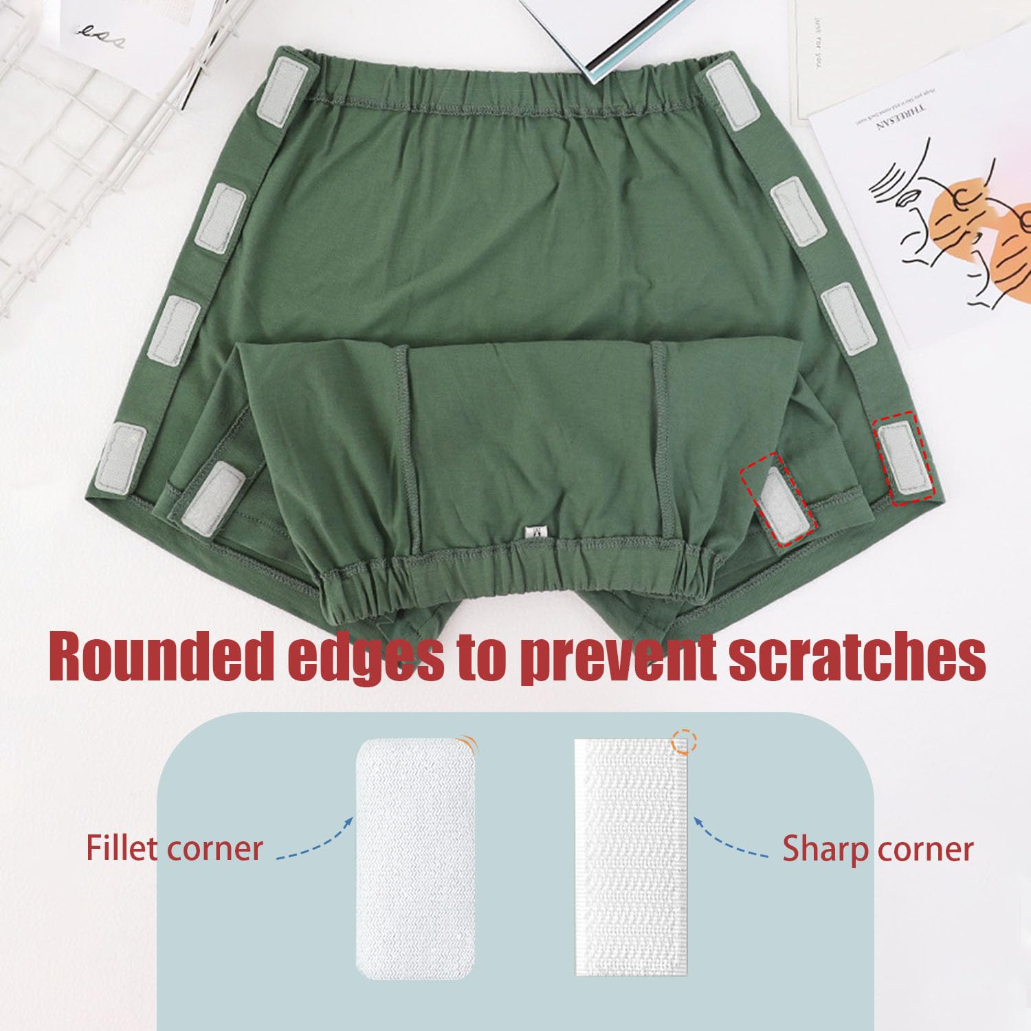 3 Pack Tear Away Underwear for Women - Post Surgery Boxer Briefs | Disabled Adaptive Underwear | Incontinence Stick-on Briefs - Comfortable & Easy to Wear for Recovery, Elderly Care & Hospital Use