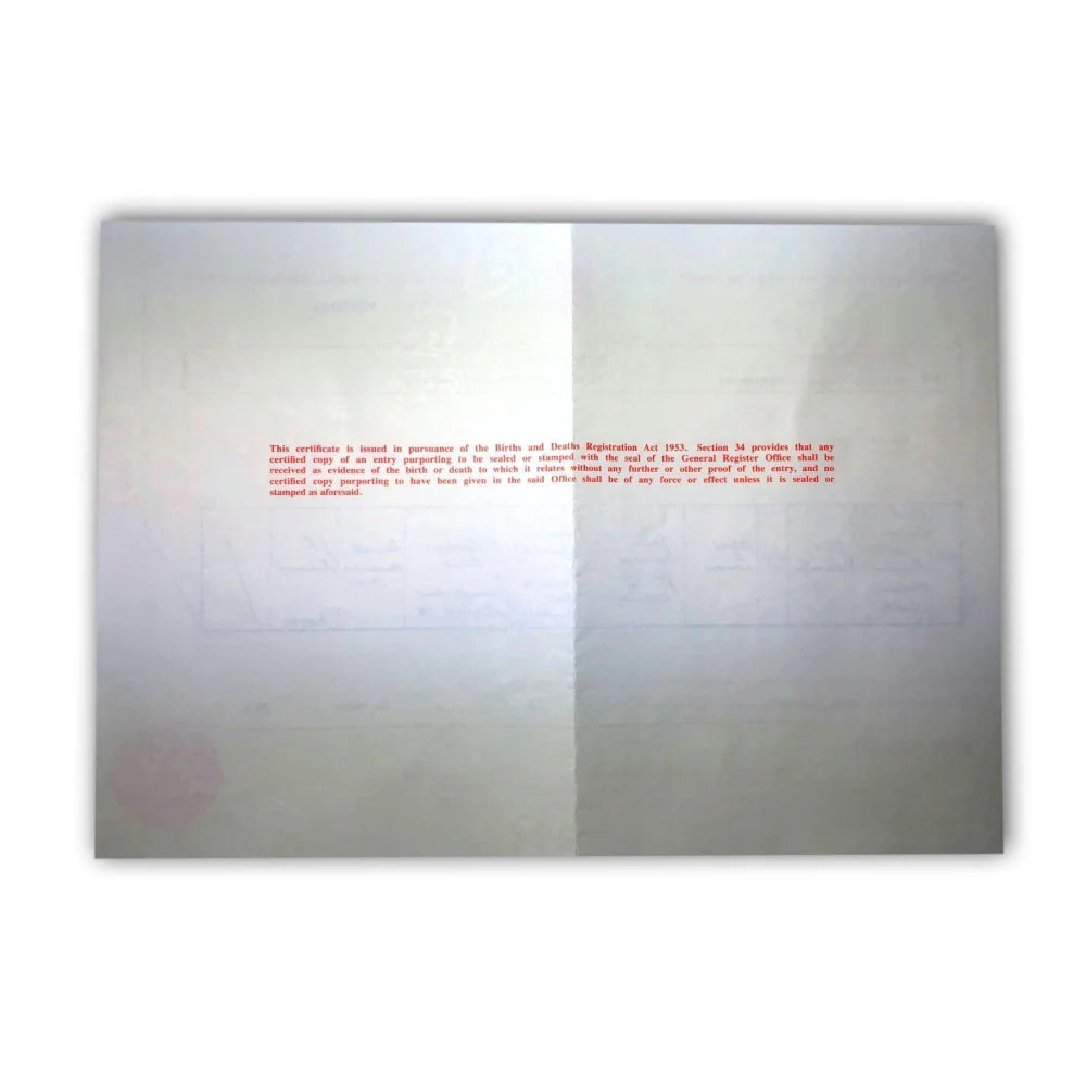 Mick Jagger Authentic UK Birth Certificate Copy - Official Rolling Stones Memorabilia for Collectors & Fans - Perfect for Framing, Display, and Music Memorabilia Collections