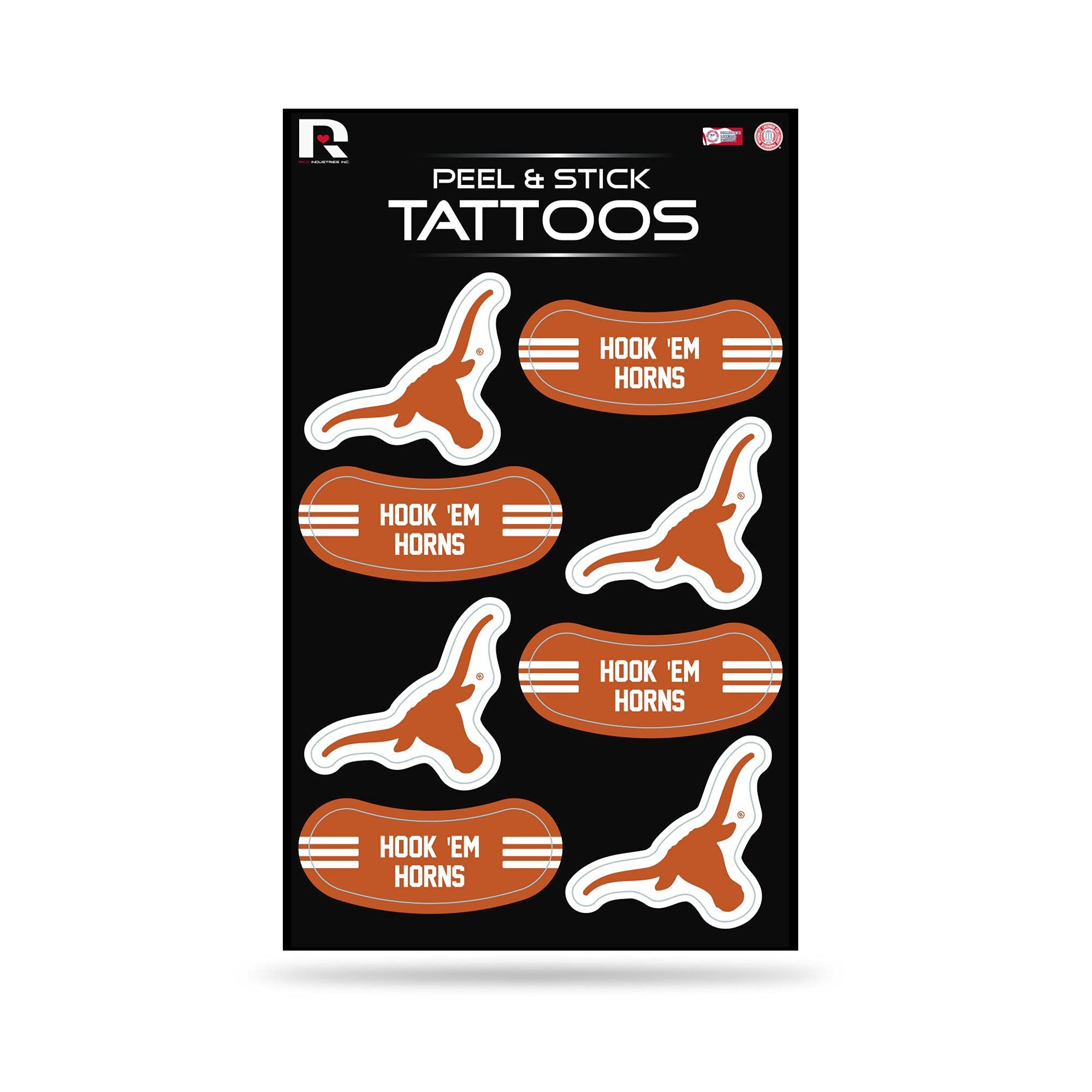 NCAA Vertical Tattoo Peel & Stick Temporary Tattoos - Eye Black Stickers for Sports Fans - Game Day Approved for Football, Basketball & Baseball Events - Perfect for Tailgating, Halloween & Costume Parties
