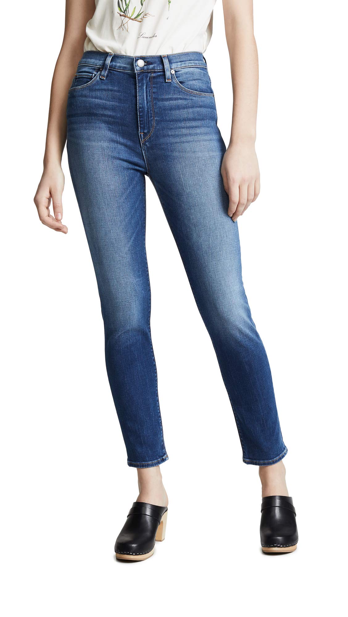 HUDSON Jeans Women's Holly High Rise Crop Skinny Jeans - 5 Pocket Stretch Denim Pants for Casual Wear & Night Out