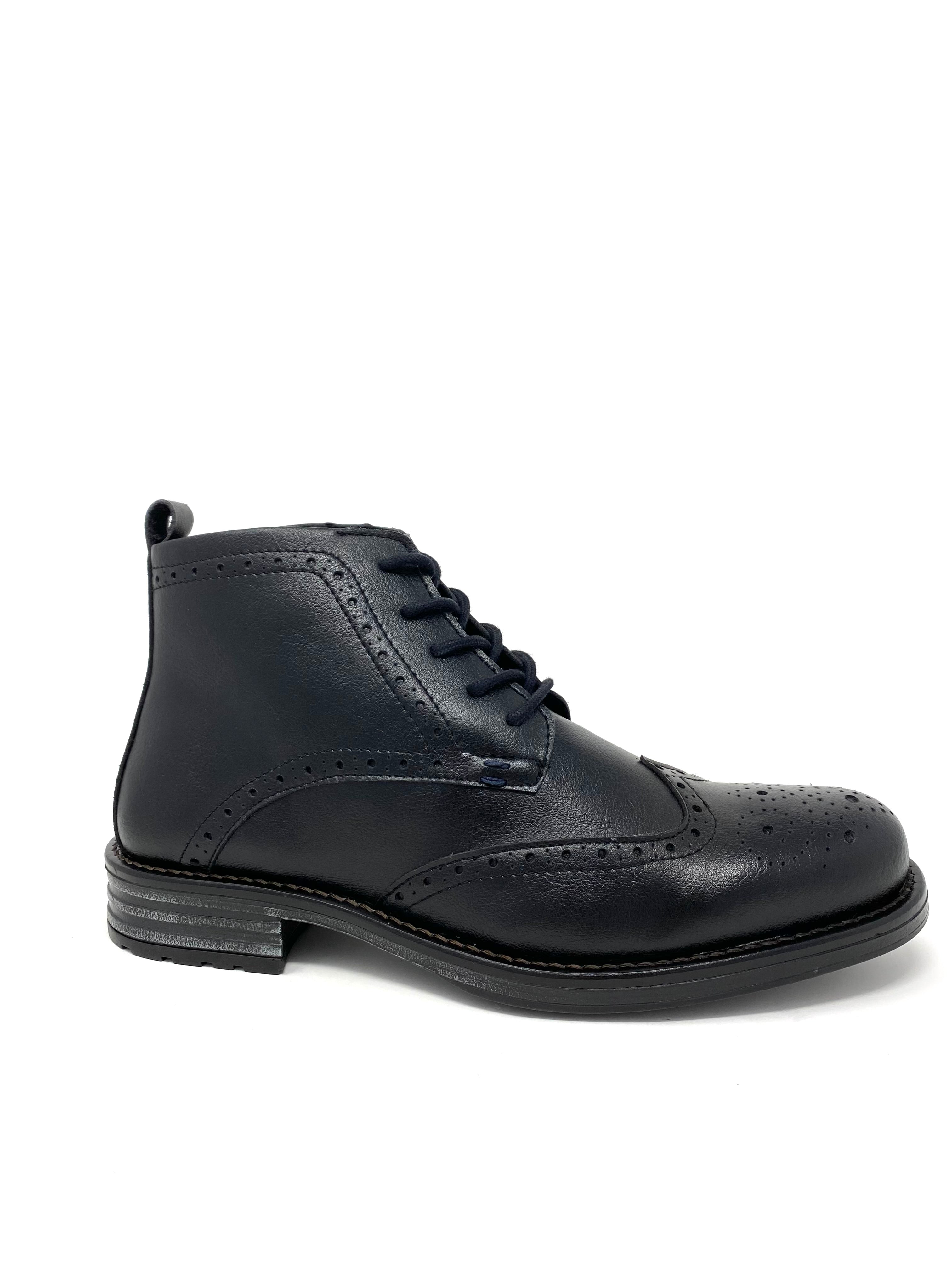 Novacas Armando Black Leather Boots for Men - Stylish & Comfortable Ankle Boots for Casual Wear, Work & Outdoor Activities