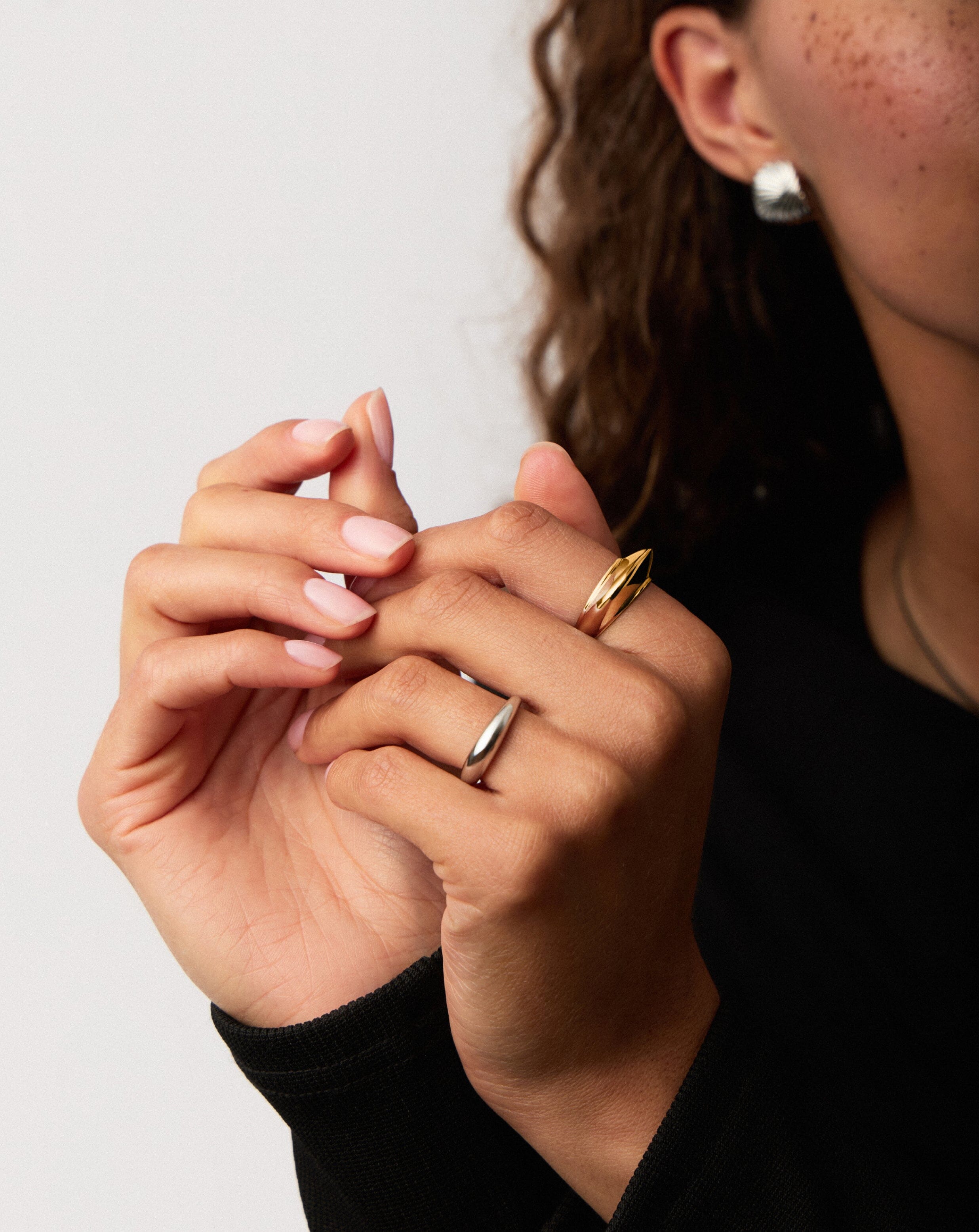 Hera Dome Stacking Ring - 18k Gold Vermeil Stackable Rings for Women | Elegant Layered Jewelry for Everyday Wear & Special Occasions