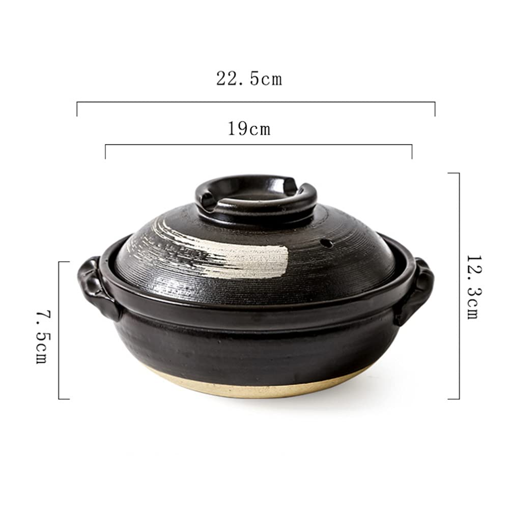 DOITOOL Ceramic Stew Pot - 4QT Non-Stick Clay Casserole Pot with Lid, Oven & Stovetop Safe, Perfect for Soup, Stew, Braising & Slow Cooking - Ideal for Home Kitchen & Family Meals