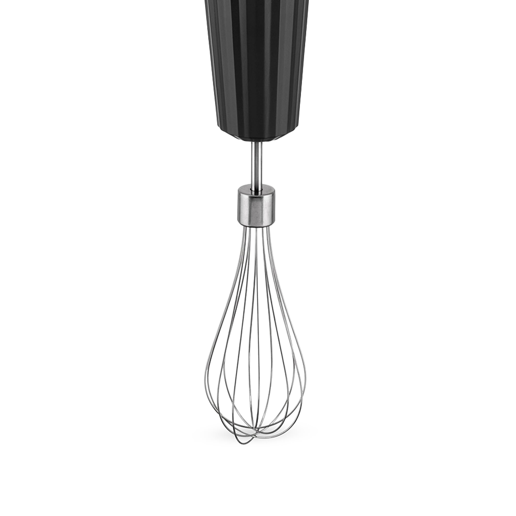 Alessi Plissé MDL10SB/US - 200W Hand Blender with Measuring Jug, Whisk & Chopper - Black Thermoplastic Resin - US Plug - Perfect for Smoothies, Soups & Baby Food Preparation