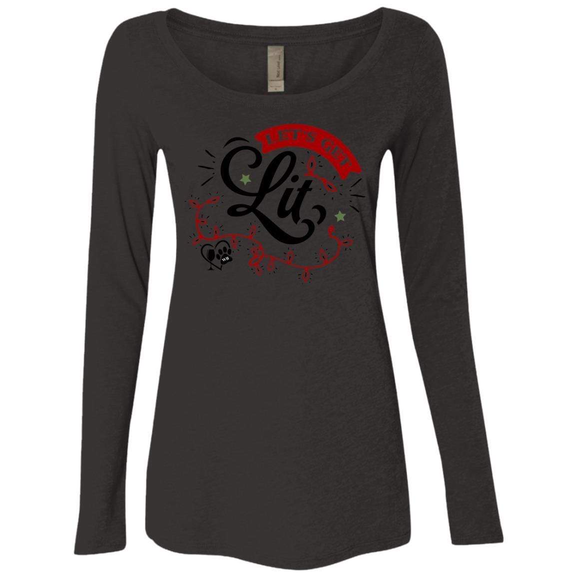 WineyBitches.Co Women's Tri-Blend Long Sleeve Scoop Neck T-Shirt - Soft & Comfortable for Casual Wear, Lounge & Everyday Outfits