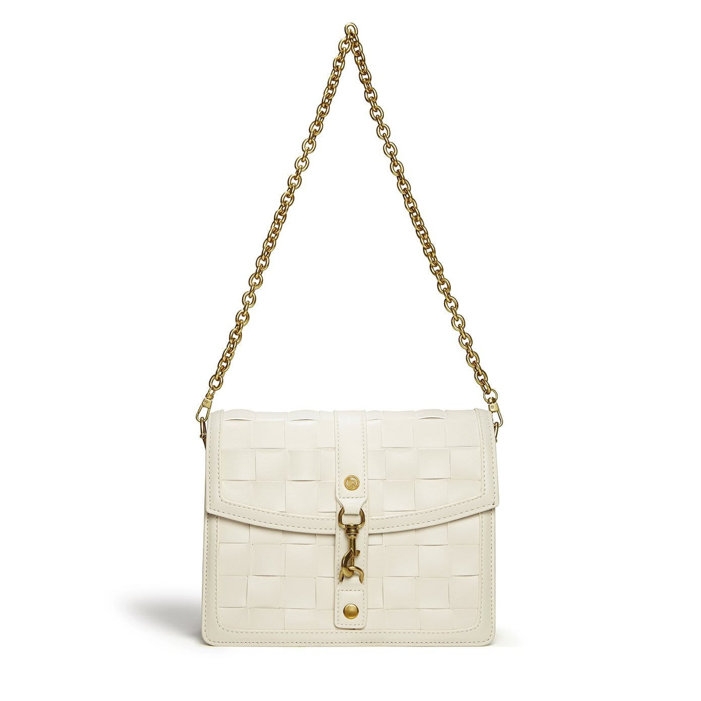 Vegan Leather Shoulder & Crossbody Bag for Women | Daisy Design in White | Perfect for Work, Travel & Everyday Use