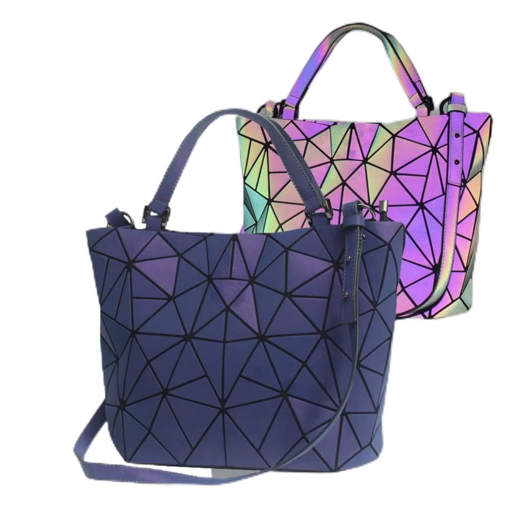 2020 Women's Fashion Luminous Geometric Handbags - Foldable Shoulder Bag, Multicolor Crossbody Purse & Large Shopping Tote | Perfect for Work, Travel, and Everyday Use