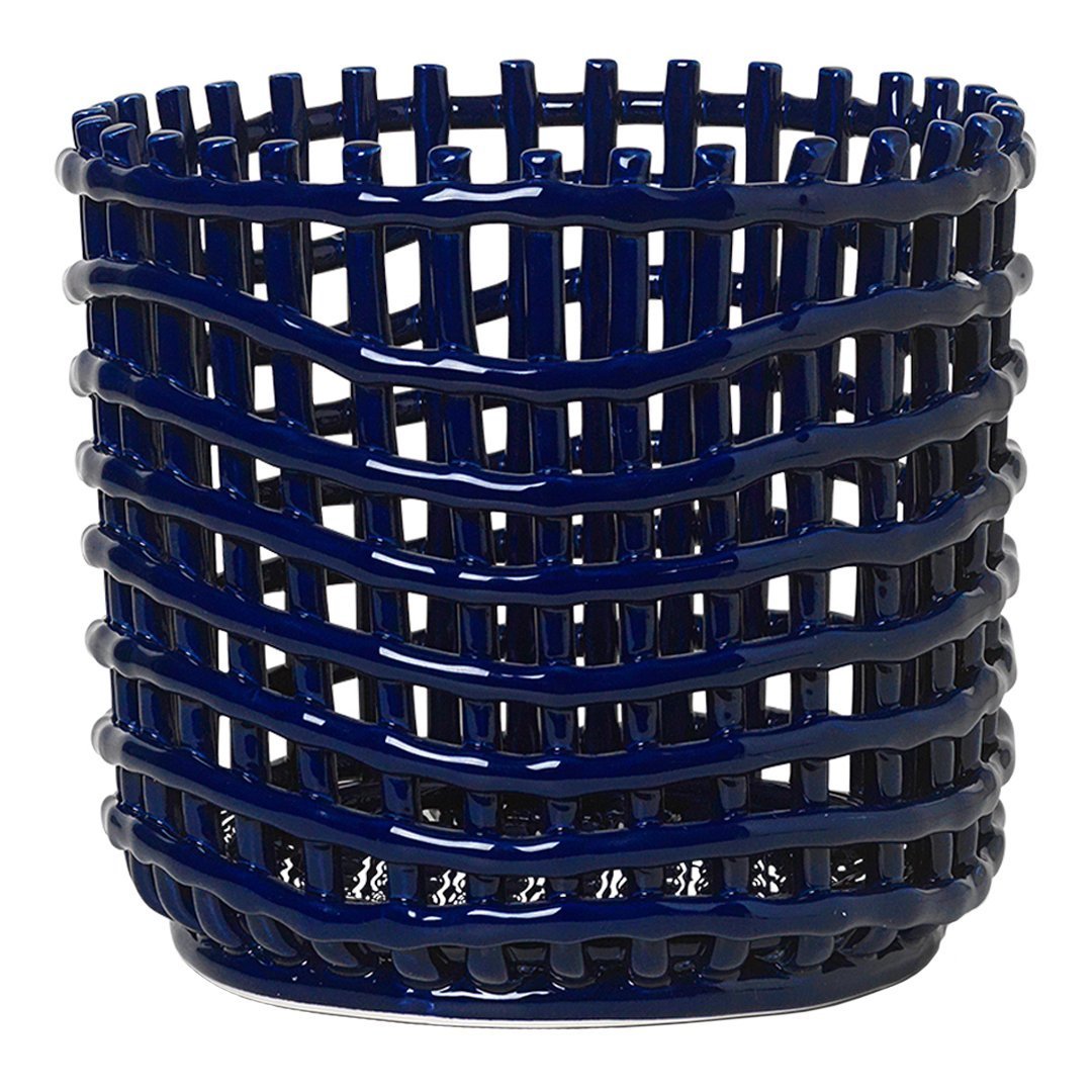 Ferm Living Ceramic Basket - Handmade Decorative Storage for Home & Office | Perfect for Organizing Keys, Jewelry & Small Items