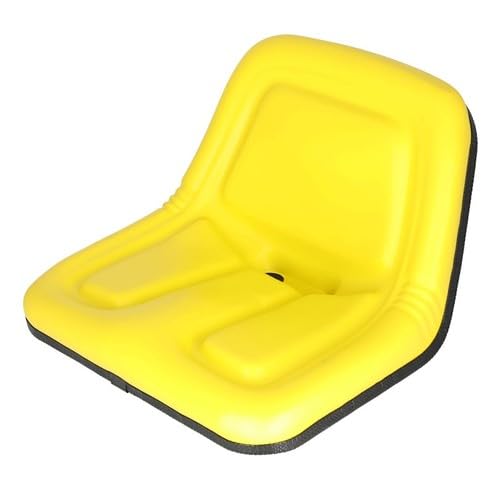 Deluxe High Back Vinyl Yellow Bucket Seat - Compatible with John Deere 4475/375/3375/570, New Holland L325/L250/L454/L35/L455/L445/L125/LS125/L120/L778/L425, Gehl 3310/3825/3510 & Kubota B7300 - Perfect for Tractor, Skid Steer & Heavy Equipment Comfort