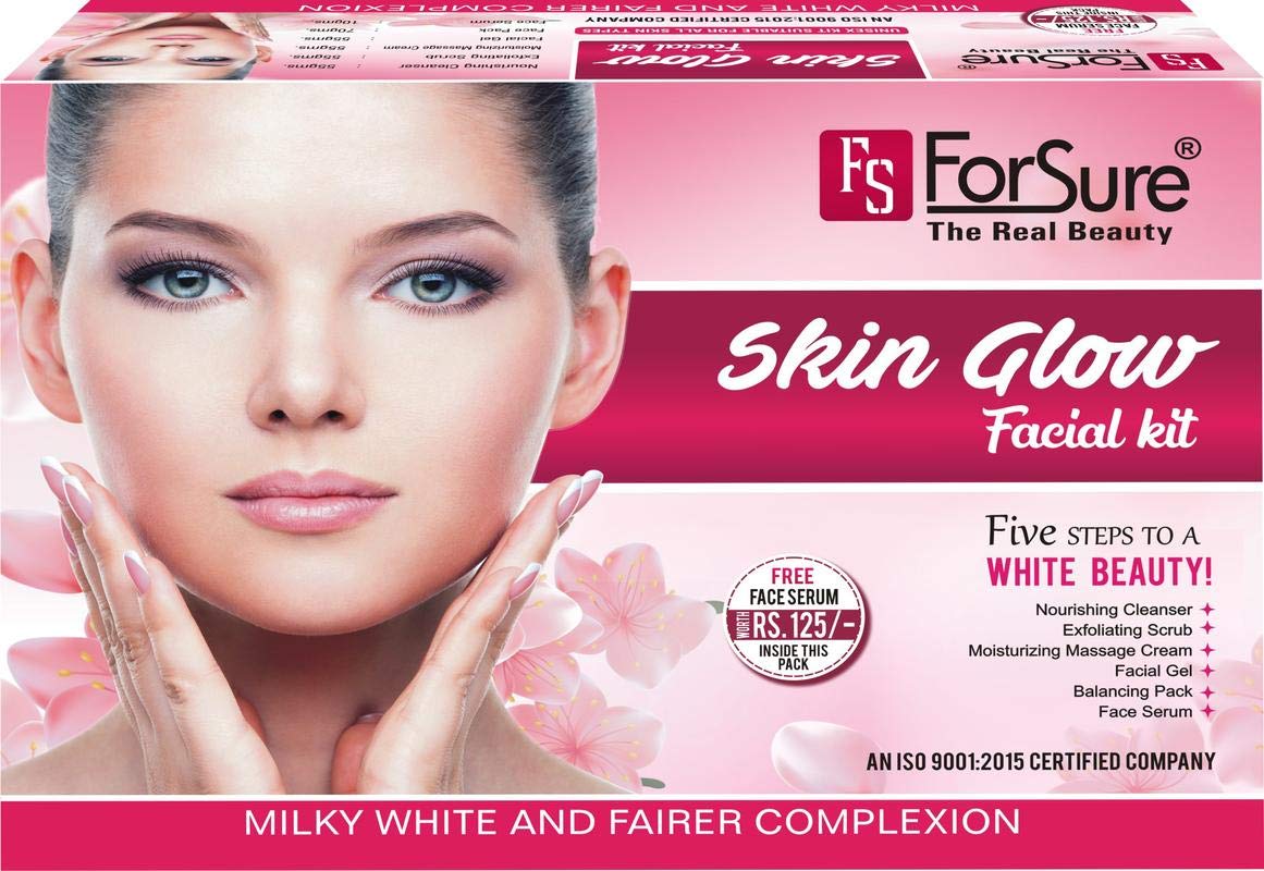 ForSure Skin Glow Facial Kit - Deep Cleansing & Hydrating Treatment for Oily, Dry & All Skin Types (300g) | At-Home Spa Day & Self-Care Routine Essential
