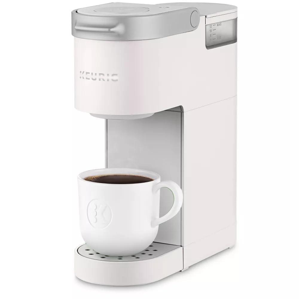 Keurig K-Mini Single-Serve K-Cup Pod Coffee Maker - Compact & Portable Coffee Machine for Small Spaces, Programmable Single Cup Brewer - Perfect for Home, Office, Dorm & Travel (Stone Gray) | Enjoy Fresh Coffee Anywhere with This Space-Saving Brewer