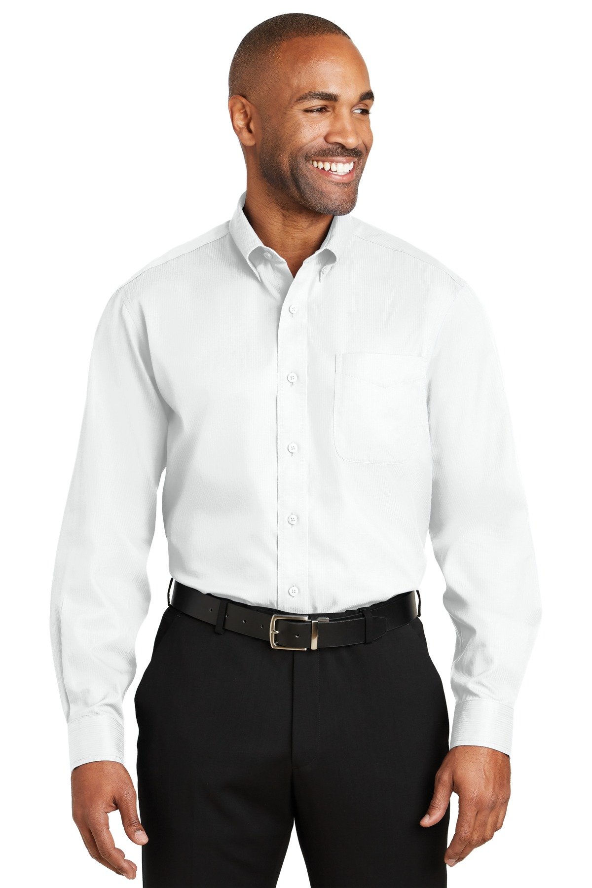 Red House Men's Dobby Non-Iron Button Down Shirt | Wrinkle-Free Dress Shirt for Office, Business & Casual Wear | Comfortable & Stylish Men's Formal Shirt