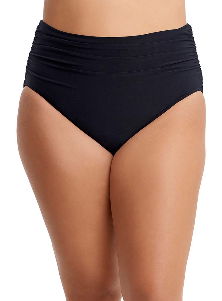 MagicSuit Shirred Jersey Tummy Control Swimwear Bottom - High Waisted Bathing Suit for Women, Comfortable & Slimming Swim Shorts for Beach, Pool & Vacation