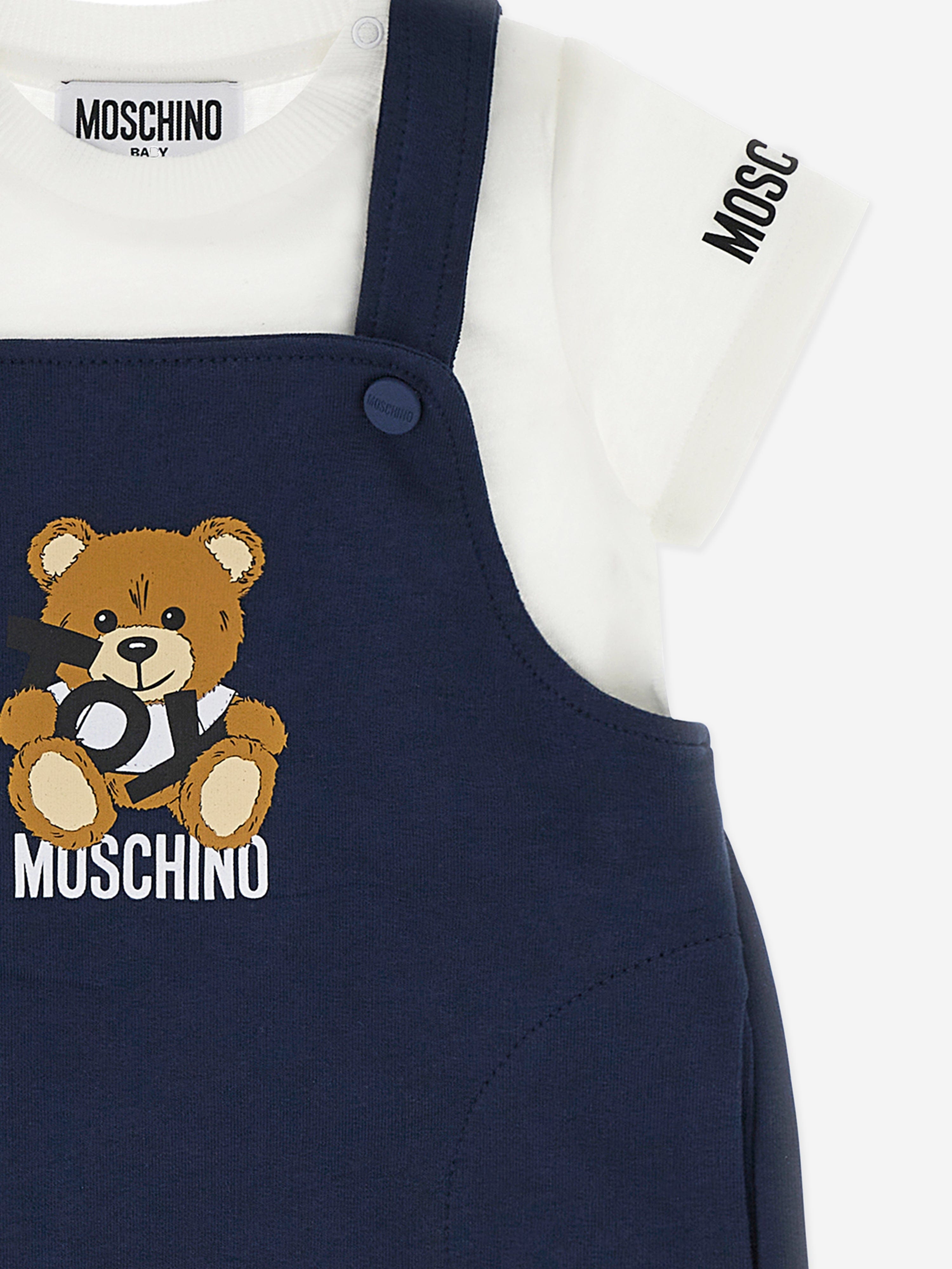 Baby Boys Navy Blue T-Shirt and Dungarees Set - Cute Outfit for Playtime, Daycare & Photo Shoots