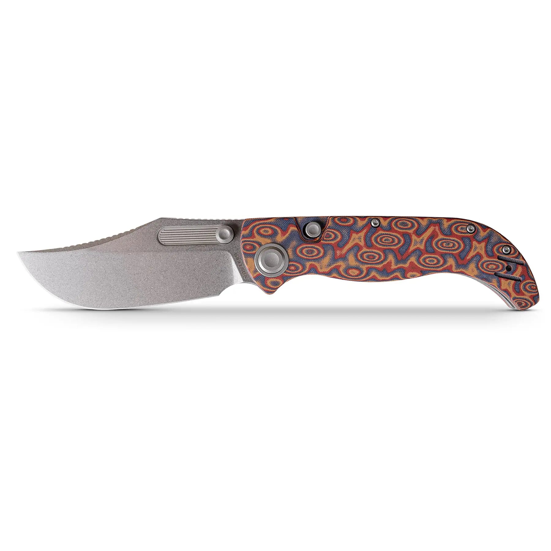 Naga Copper Raindrop Micarta Pocket Knife with S35VN Steel Blade - EDC, Camping, Outdoor Survival & Everyday Carry Tool (Model A3904)