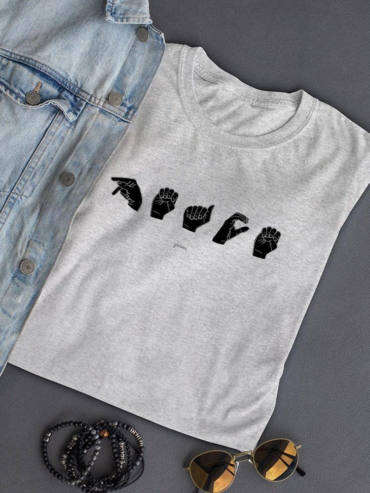 Sign Language V-Neck T-Shirt for Women - Emma Scarvey Designs | Comfortable & Stylish Casual Wear for Everyday Outfits