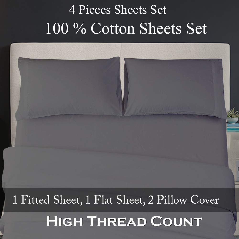 400 Thread Count 100% Egyptian Cotton RV King Bunk Bed Sheets (72 x 75) - 10-15