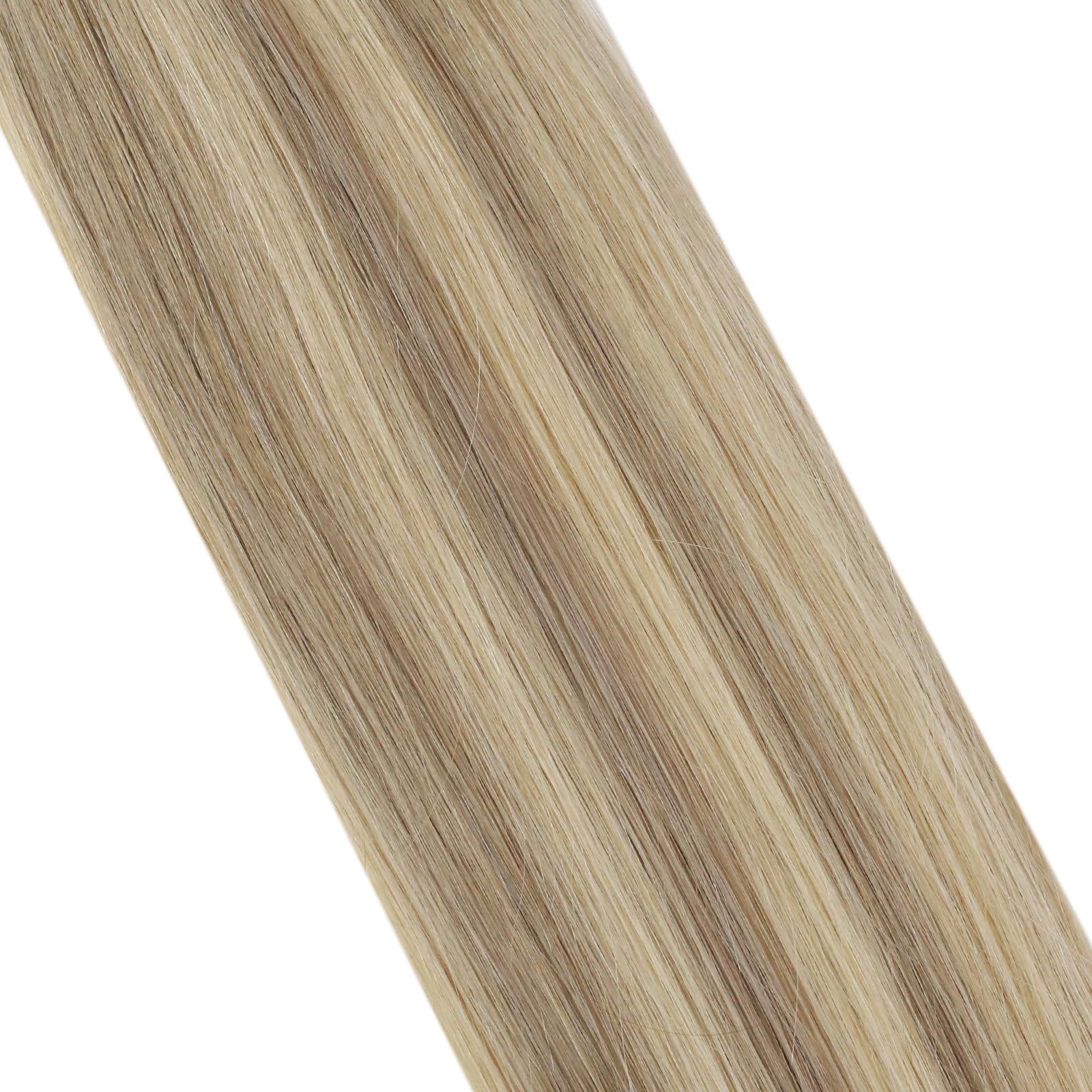 Moresoo 20 Inch Honey Blonde Highlighted Tape-In Hair Extensions - 20pcs 50g Human Hair Extensions for Seamless & Invisible Look - Perfect for Parties, Weddings & Daily Styling