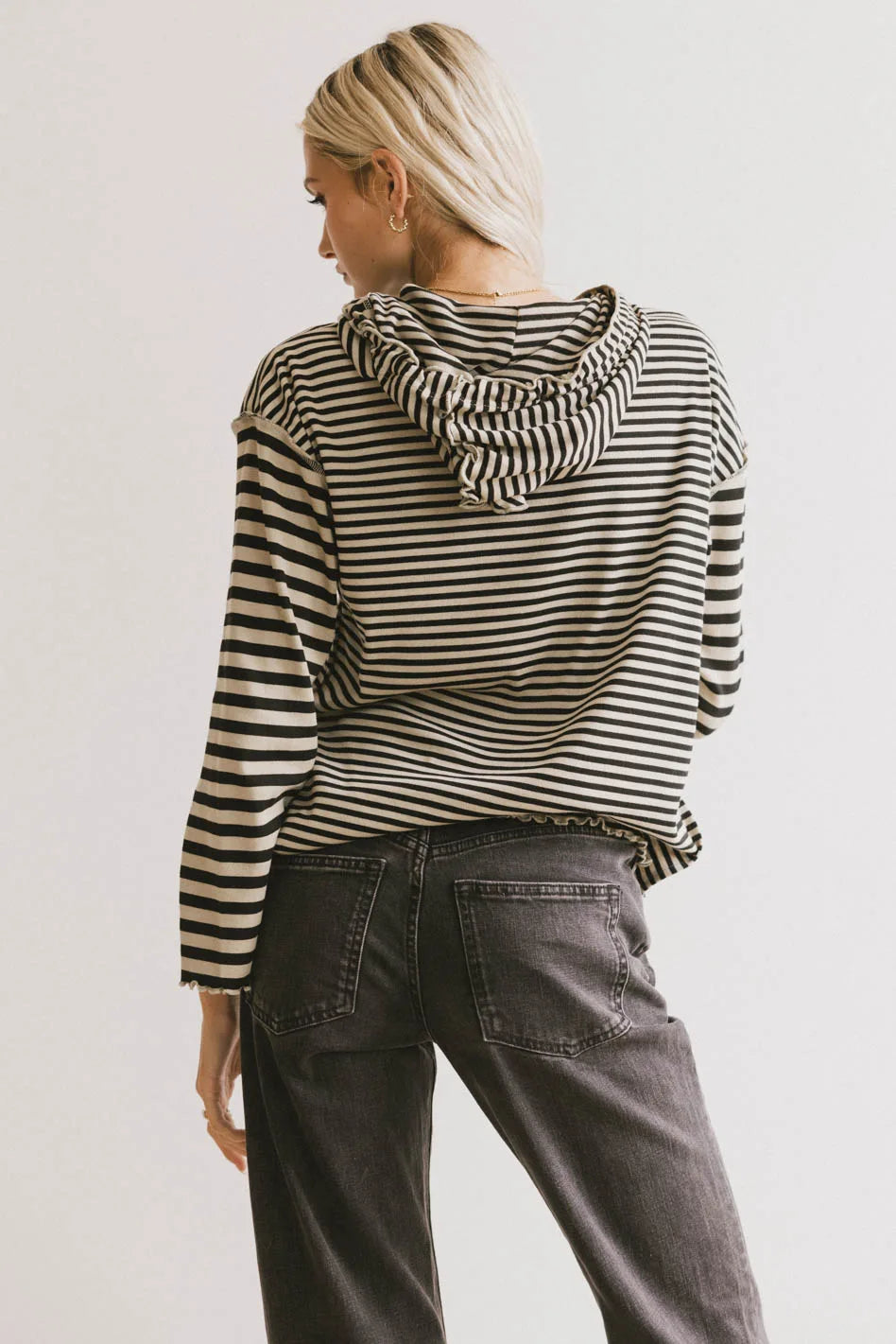 Libby Striped Hoodie for Women - Soft Cotton Pullover Sweatshirt with Kangaroo Pocket | Casual Loungewear, Fall & Winter Fashion, Outdoor Activities