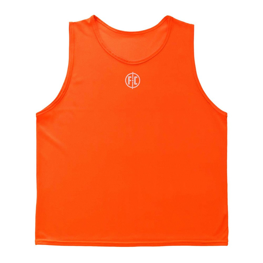 FC Mesh Training Bib II - Breathable Adult Soccer Jersey Bib (Orange) - Perfect for Soccer Practice, Training, and Team Sports