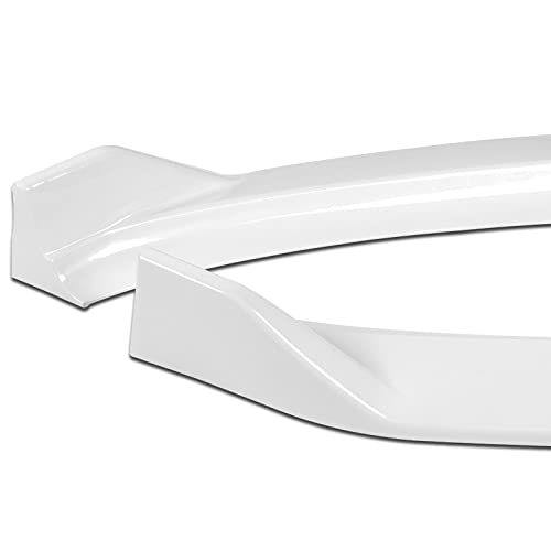 3PCS Front Bumper Lip Kit for 2014-2016 Kia Forte EX LX SX - STP-Style Splitter Trim Protection Spoiler & Air Dam Chin Diffuser (Painted White) | Enhance Style & Aerodynamics for Street Racing & Car Shows
