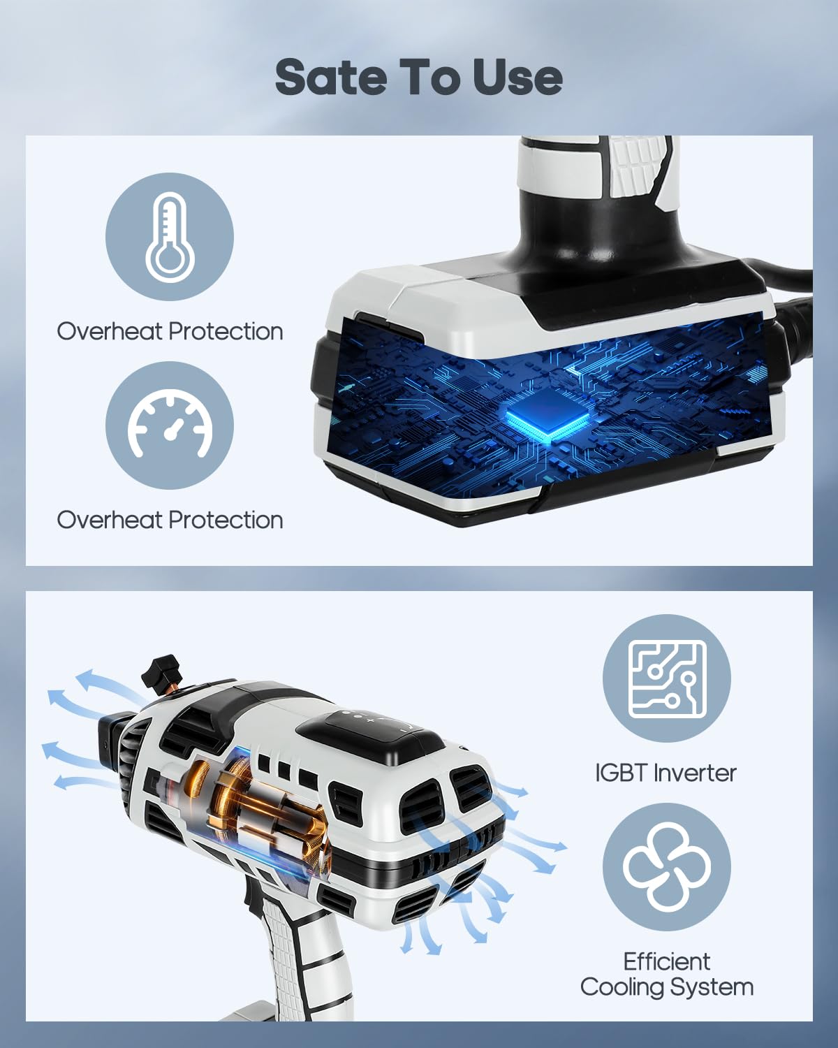 Portable IGBT Inverter ARC Welder Machine 110V - 20-120Amp Adjustable Current, Handheld Welding Tool for 1/16