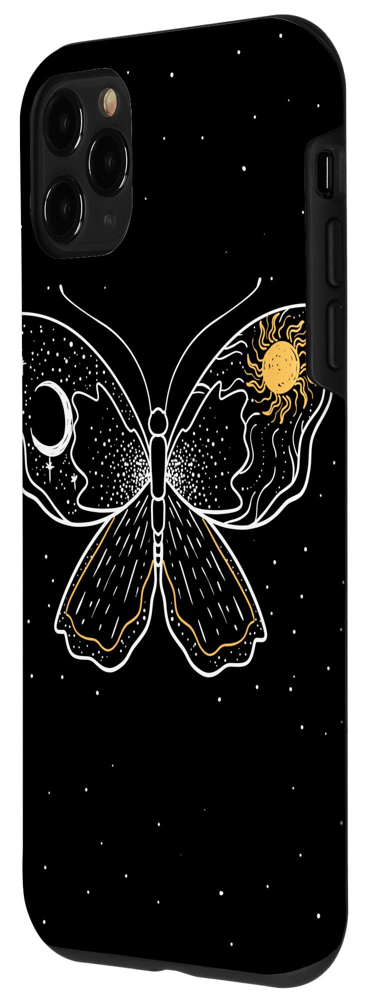 iPhone 11 Pro Case - Sun Moon Butterfly Design, Cute Lunar Outer Space Stargazer Gift for Women & Girls | Perfect for Daily Use, Travel & Special Occasions