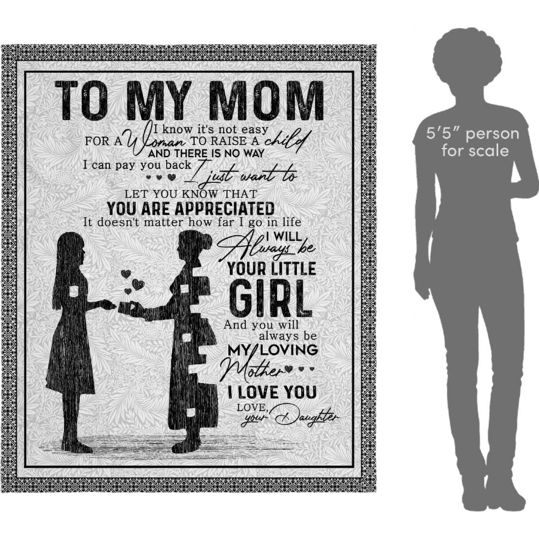**Personalized Fleece Blanket for Mom - Custom Mother's Day Gift with Kids' Names - 