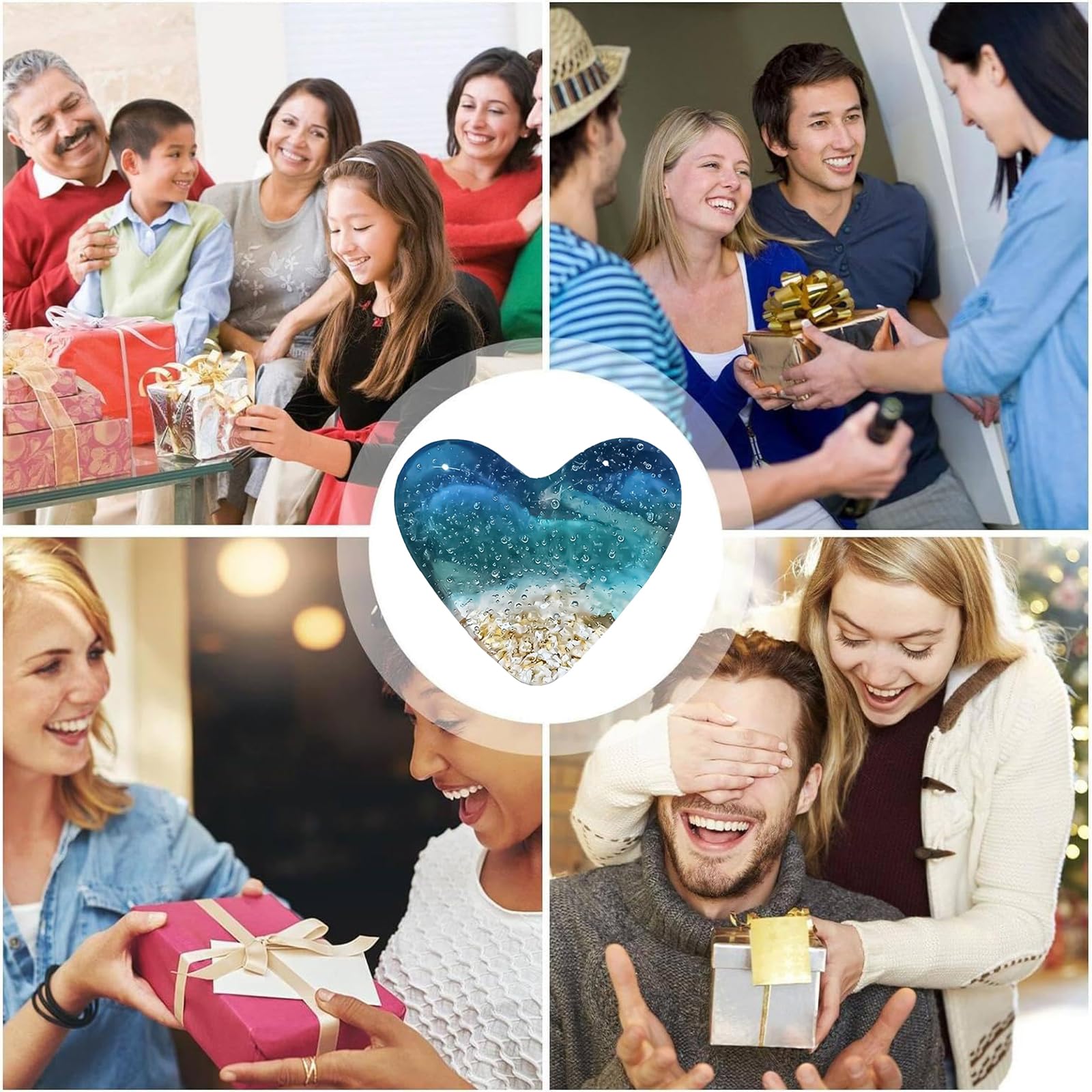 Heart-Shaped Glass Pocket Hug Token - Friendship Keepsake Gift for Women | Cute Positive Good Luck Charm for Birthday, Wedding, Christmas, Mother's Day & Valentine's Day | Perfect for Long-Distance Relationships, Best Friend Gifts & Emotional Support