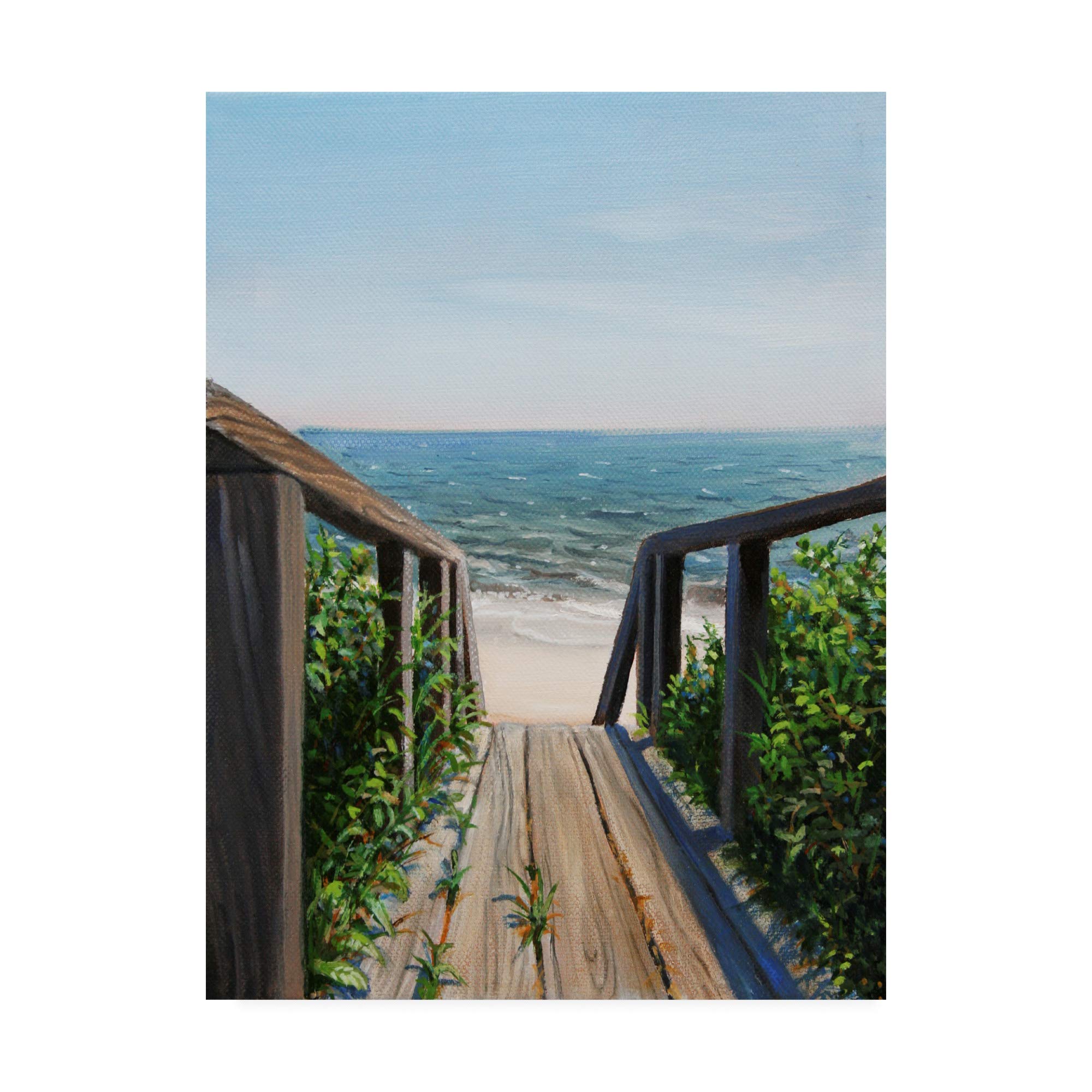Paul Walsh Beach Walk Way 35x47 Fine Art Print - Coastal Wall Decor for Living Room, Bedroom & Office