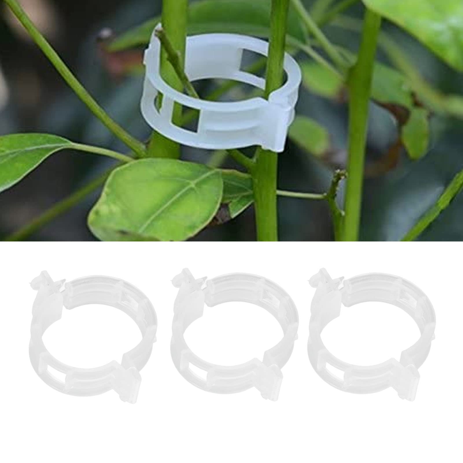 Shanrya 200pcs Garden Plant Clips for Tomatoes, Beans & Vines - Reusable Plastic Clips for Gardening