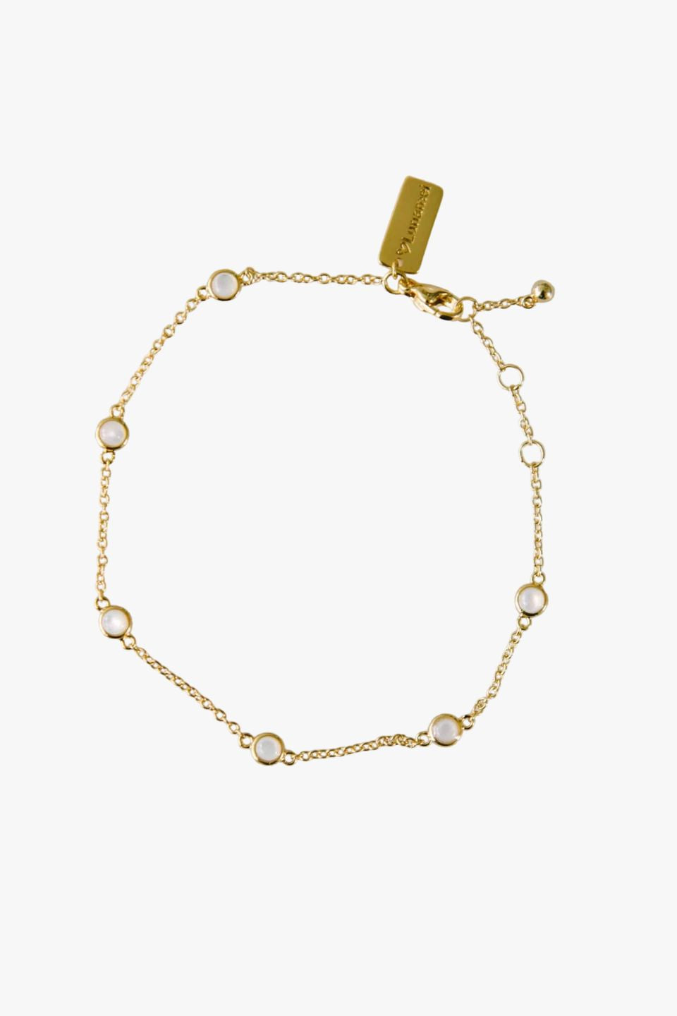Elara 18k Gold Plated Mother of Pearl Bracelet for Women - Elegant Jewelry Gift for Birthday, Anniversary & Special Occasions