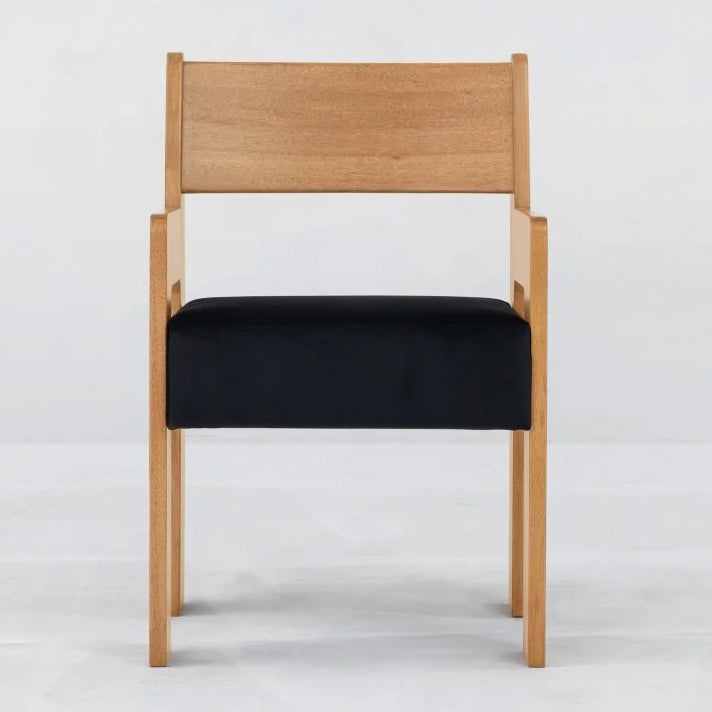 Reka Armchair Black - Modern Accent Chair for Living Room, Bedroom, or Office - Comfortable Upholstered Lounge Chair with Sturdy Metal Legs