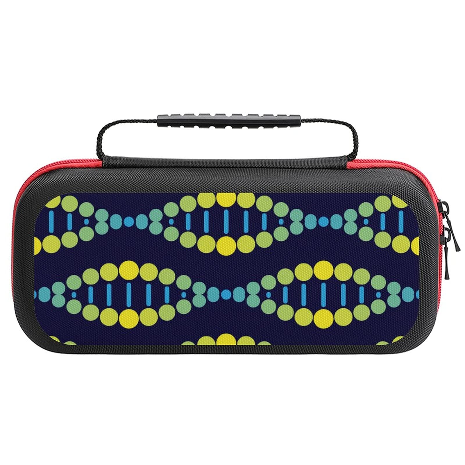 DNA Printed Travel Carrying Case for Nintendo Switch Lite & Accessories - Portable Storage Bag for Gaming, Commuting, and Outdoor Protection