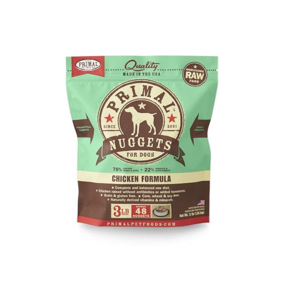 Premium Frozen Chicken Dog Food - Grain-Free, All-Natural Raw Diet for Dogs - Perfect for Puppies, Adults & Seniors - Great for Training, Treats & Mealtime